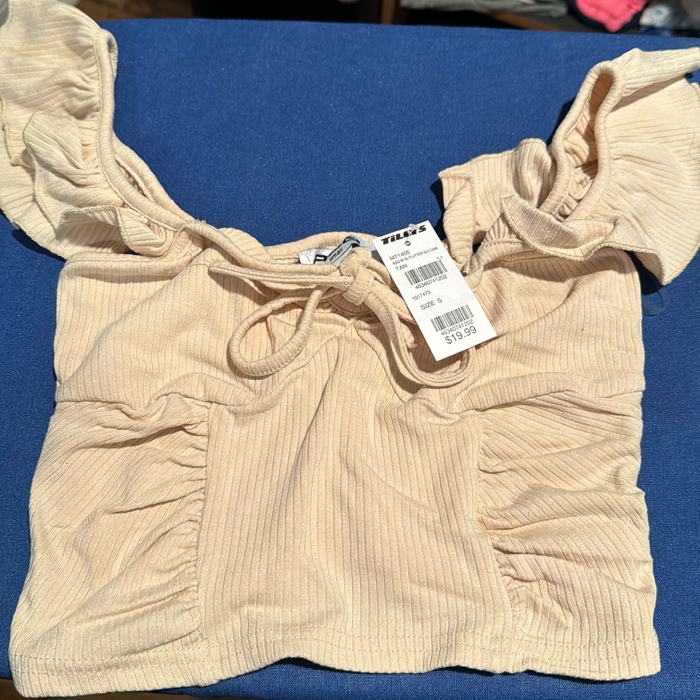 Cute girls flutter sleeve cami